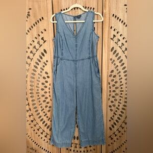 J.Jill Denim Chambray Sleeveless Jumpsuit